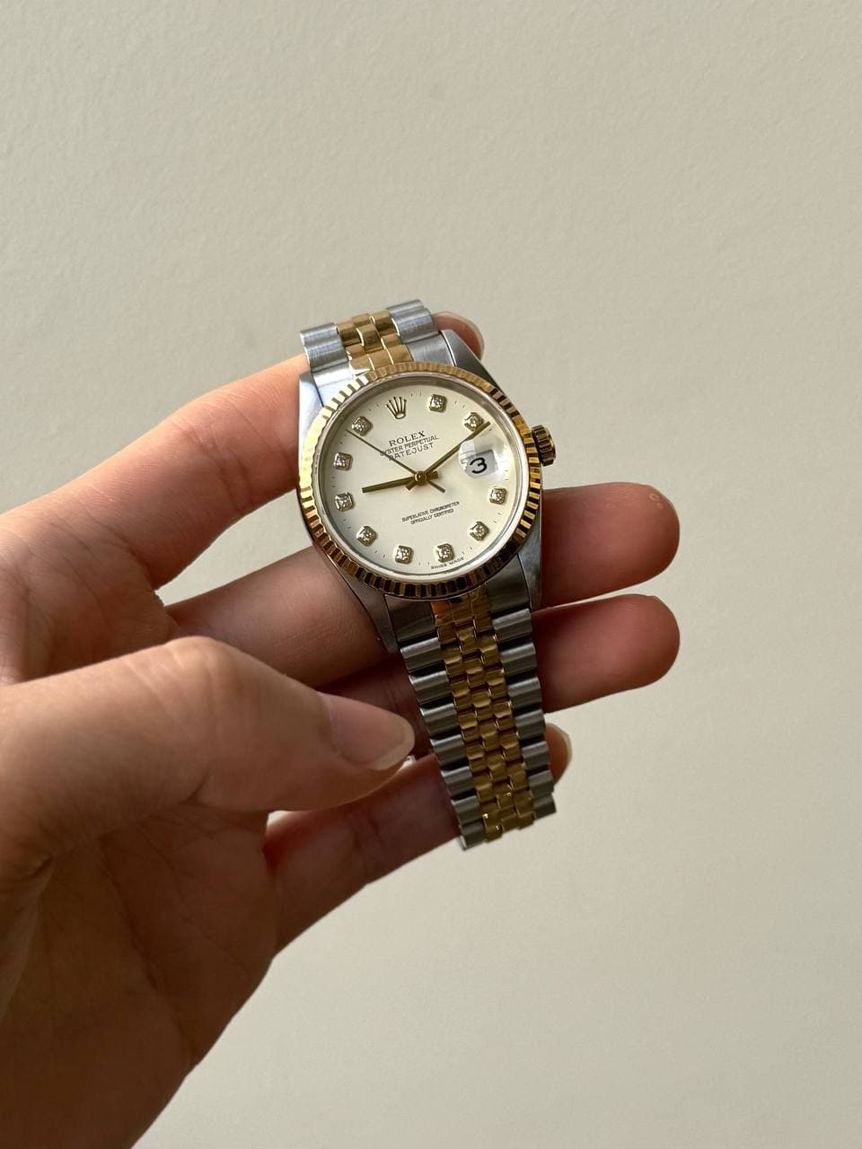Rolex Datejust 36 White Diamond Dial
