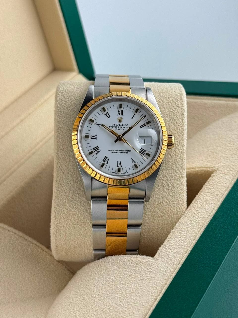 Rolex Oyster Perpetual Date White Dial